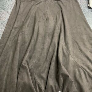G.I.L.I. Brown Flared Panel Skirt